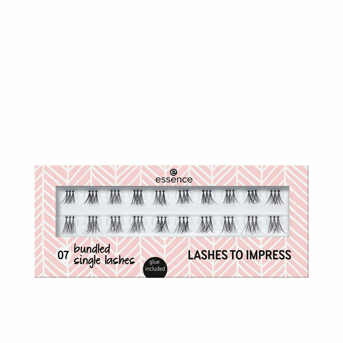 Sæt med falske øjenvipper Essence Lashes To Impress Nº 07 (20 enheder) produktemballage