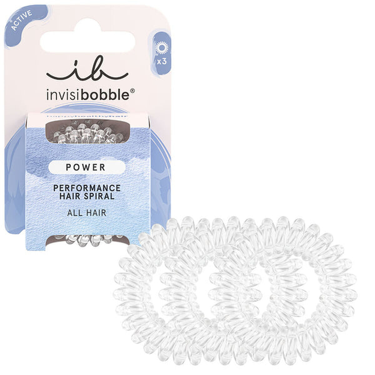 Gummi hårbånd Invisibobble Transparent (3 enheder) produktemballage
