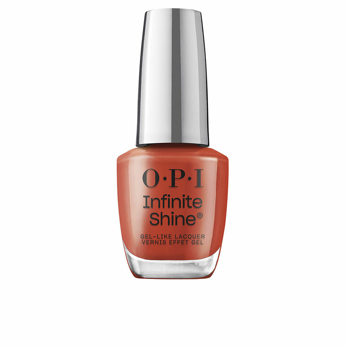 Gel neglelak Opi INFINITE SHINE Knock 'Em Red 15 ml hudplejeemballage