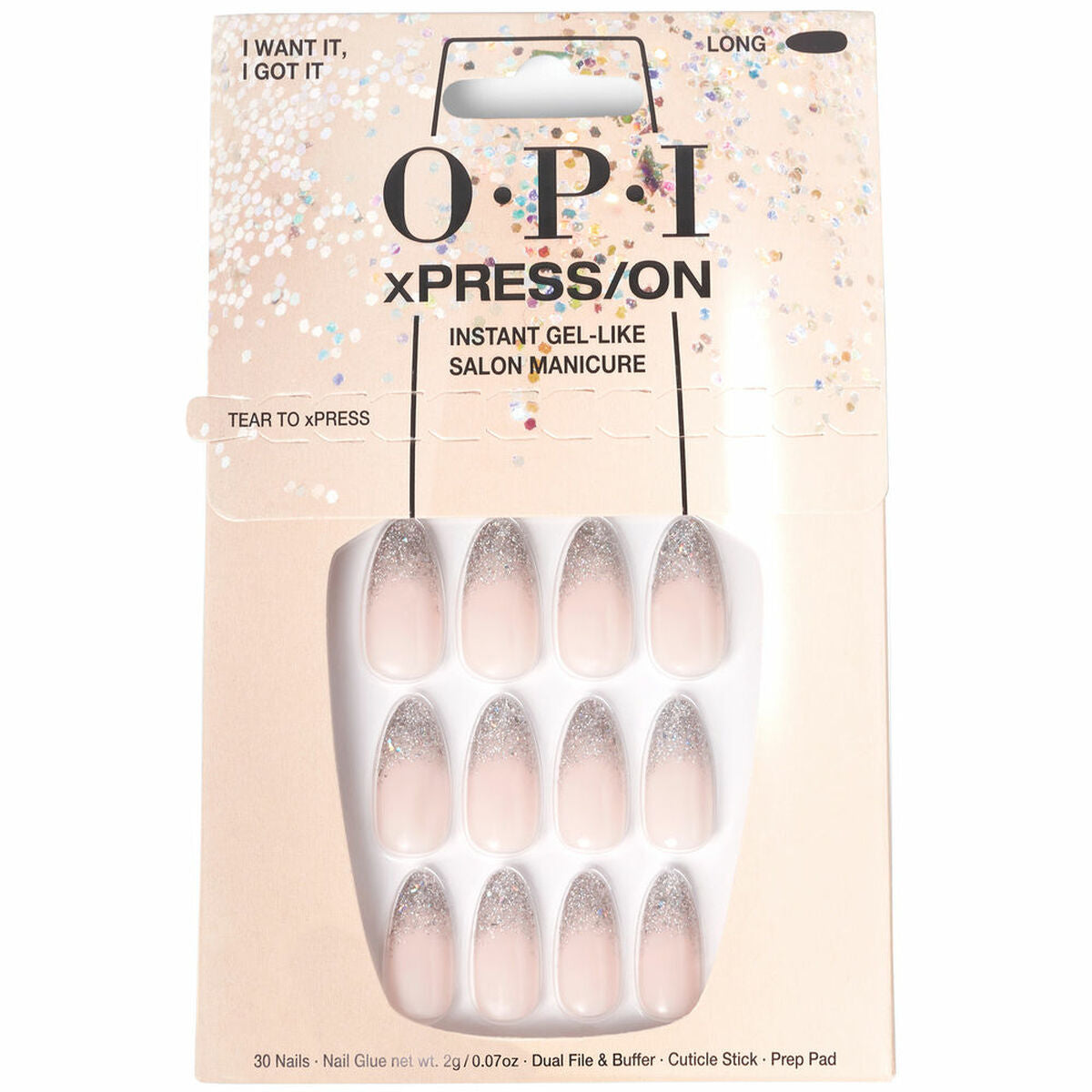 Falske negle Opi #I Want It, I Got It I Want It, I Got It 30 stykkers produktemballage