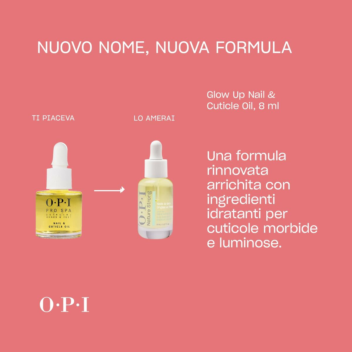 Negleolie Opi NATURE STRONG 8 ml produktemballage