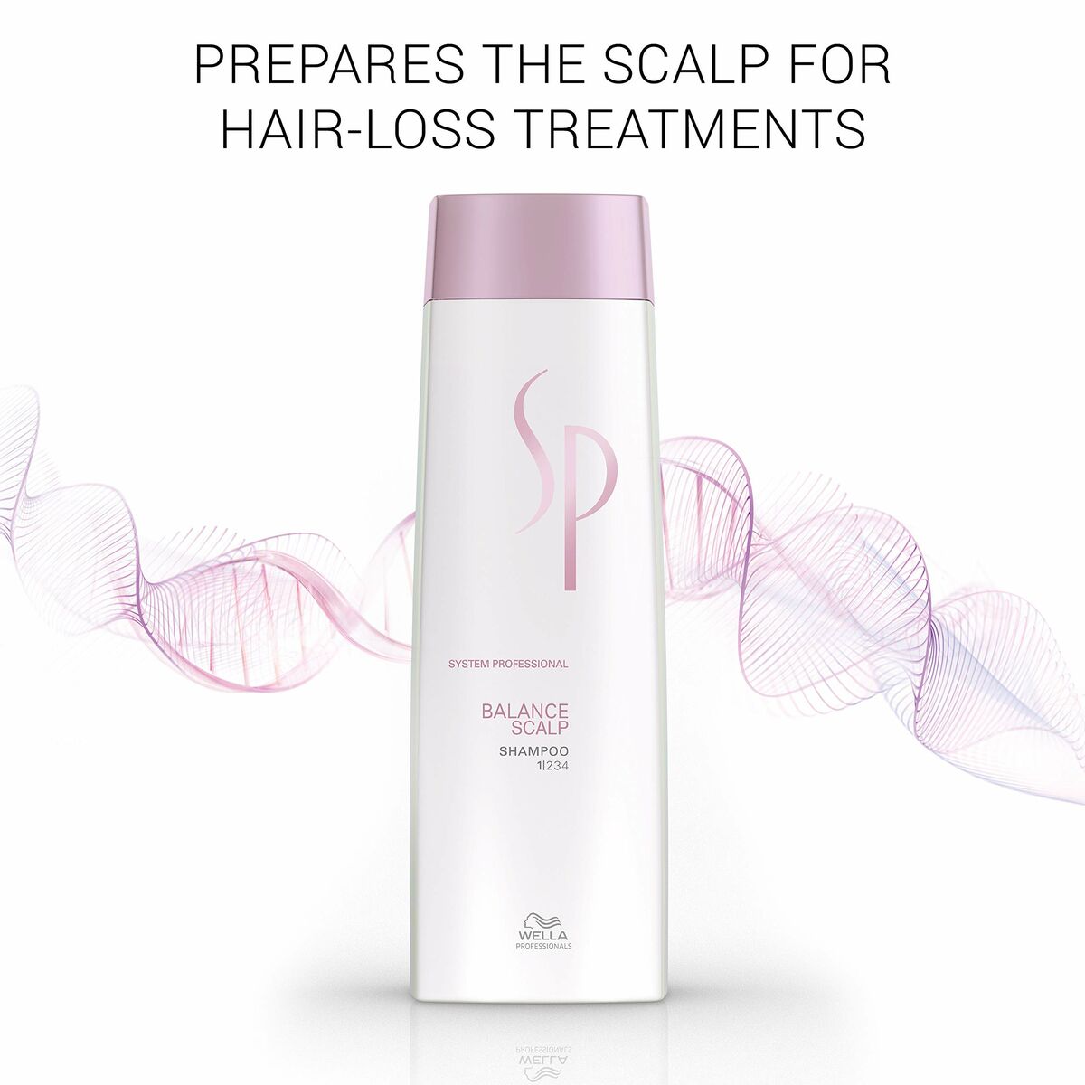 Anti-hårtab shampoo Wella Balance til kvinder shampooflaske