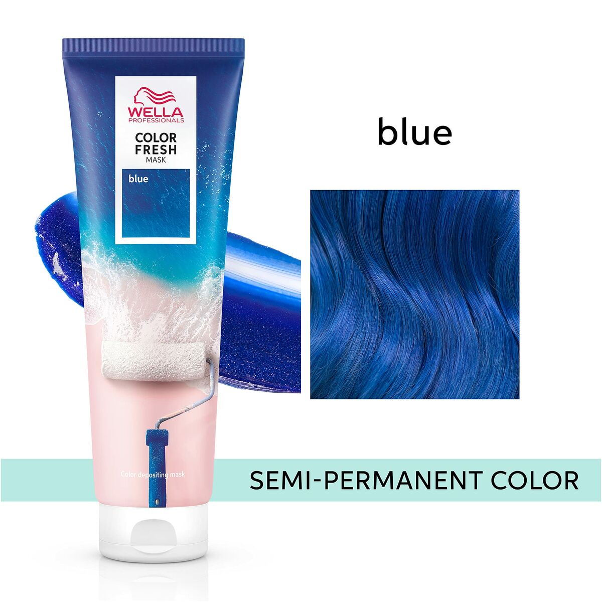 Farvepigmentmaske Wella COLOR FRESH Blå 150 ml maskeemballage