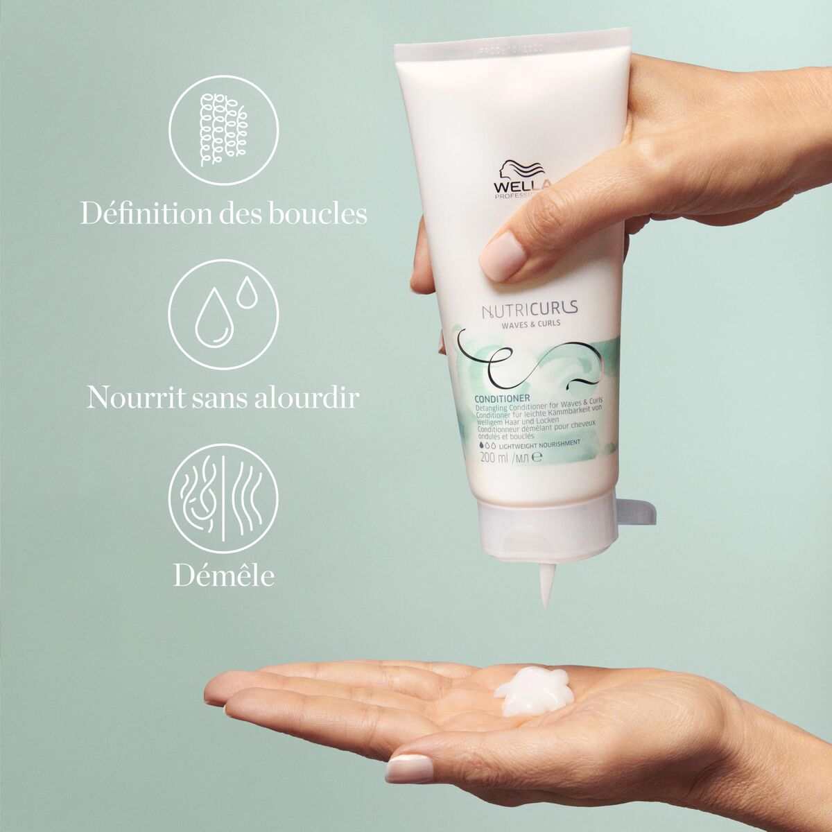 Balsam Wella NUTRICURLS 250 ml til Kvinder balsamflaske