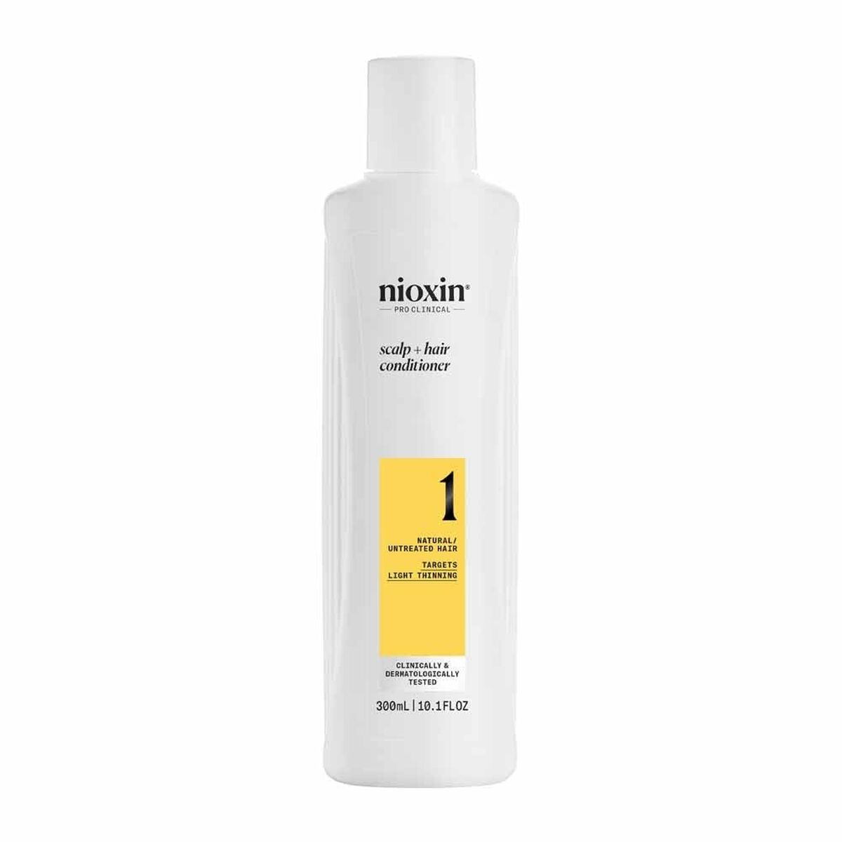 Shampoo og balsam Nioxin shampooflaske