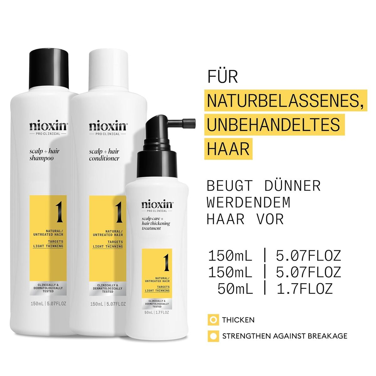 Anti-hårtabspleje Nioxin Trial Kit System 1 3 stk. produktemballage