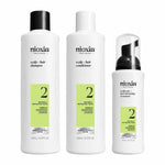 Shampoo og balsam Nioxin shampooflaske