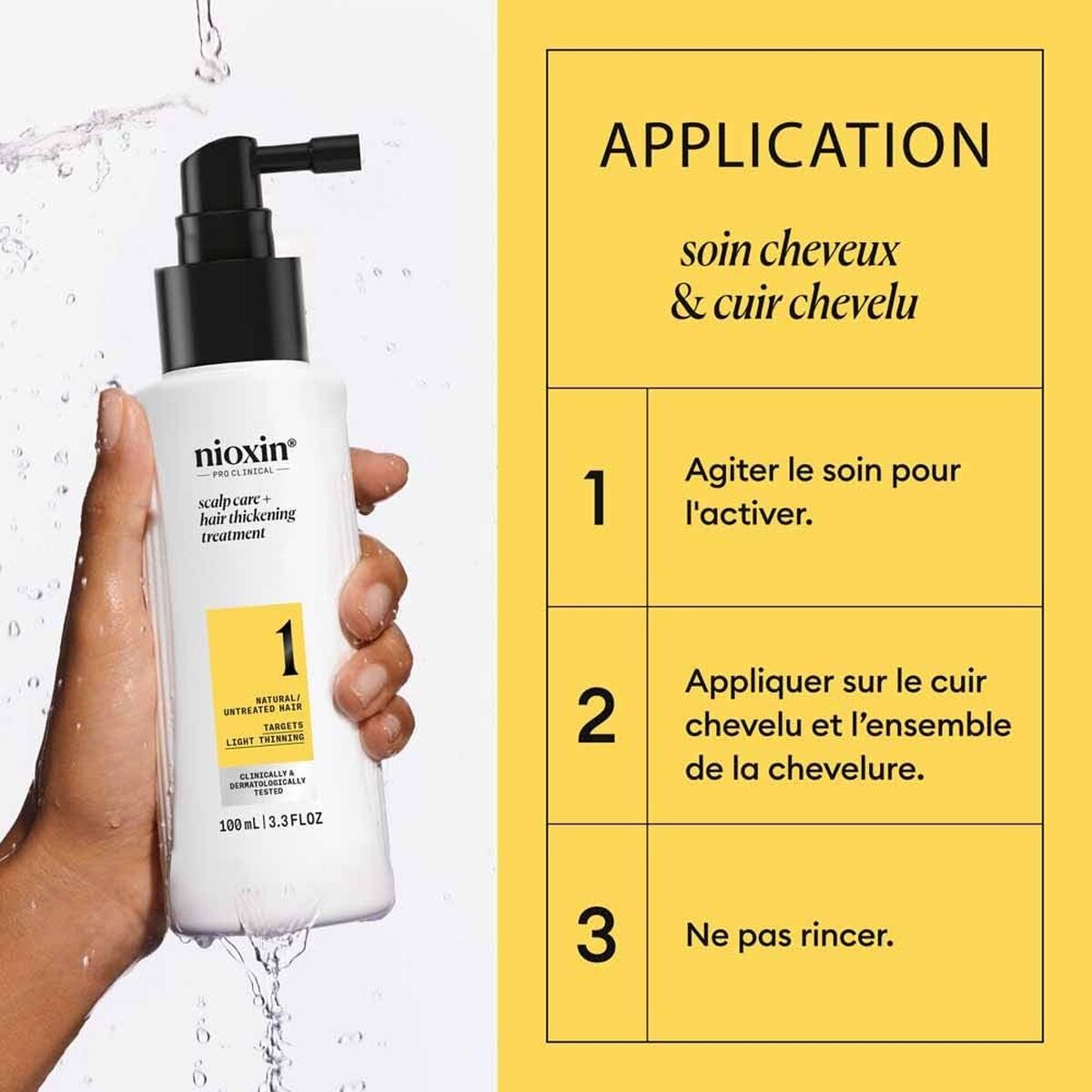 Hårgenopbygningspleje Nioxin System 1 Hovedbund 100 ml produktemballage