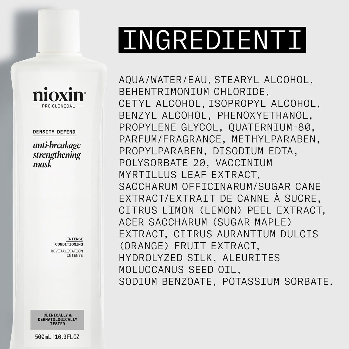 Hårmaske Nioxin 500 ml hårmaske emballage