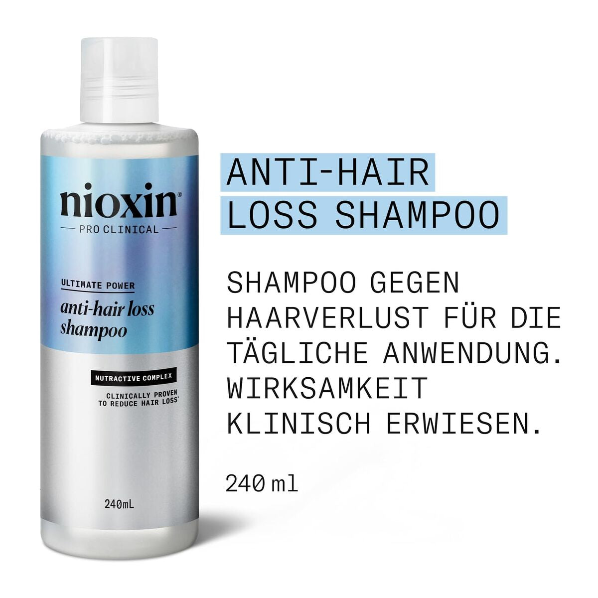 Anti-Hårtab Shampoo Nioxin Anti-Hårtab 240 ml shampooflaske