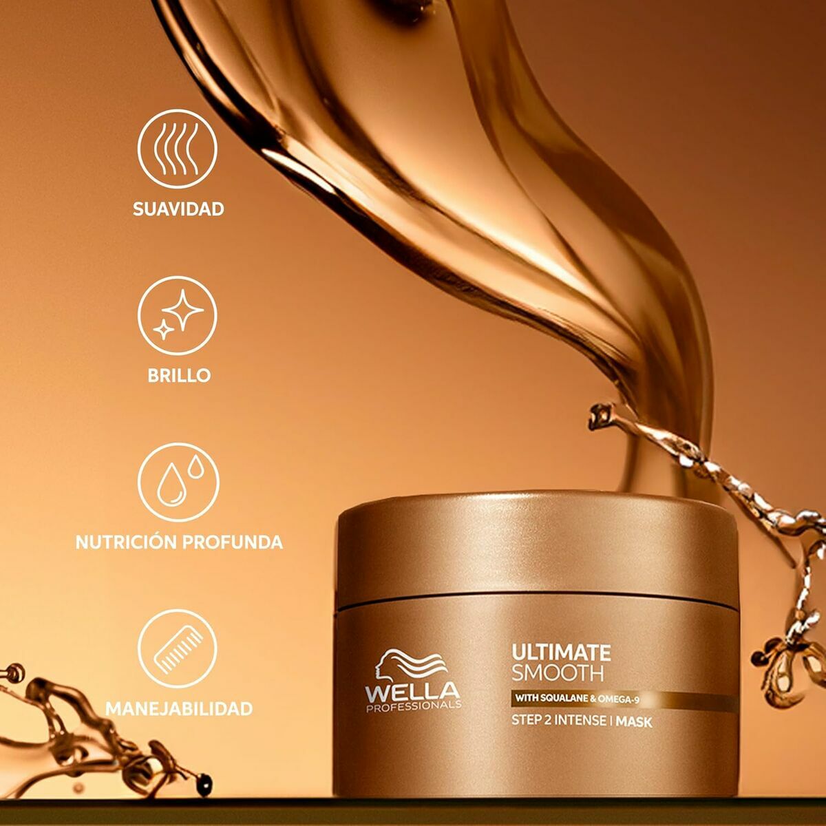 Hårmaske Wella ULTIMATE SMOOTH 150 ml til kvinder hårmaske emballage