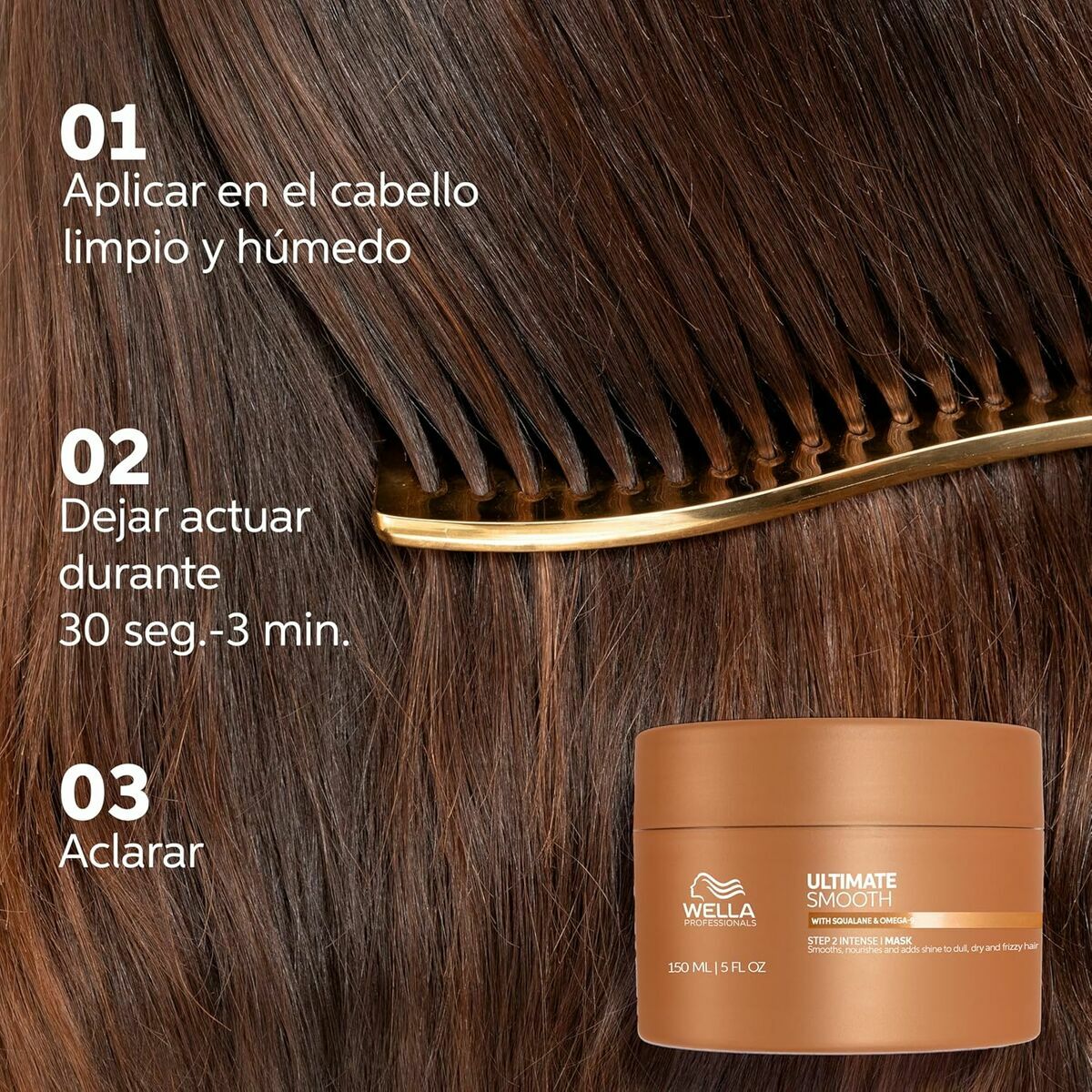 Hårmaske Wella ULTIMATE SMOOTH 150 ml til kvinder hårmaske emballage