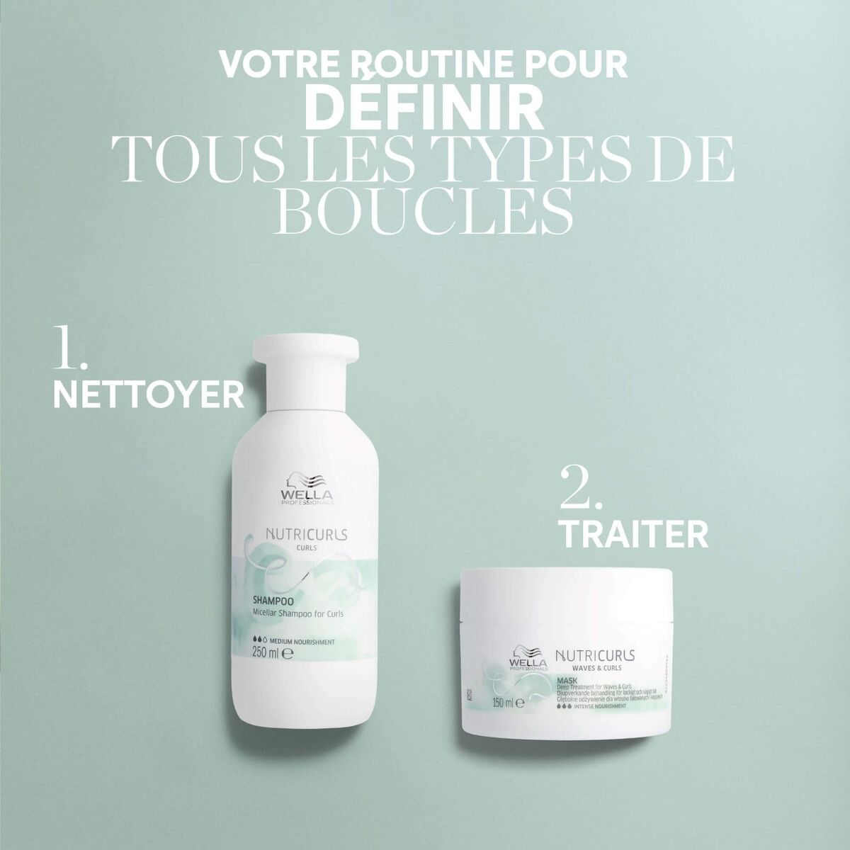 Shampoo Wella NUTRICURLS 1 L shampooflaske