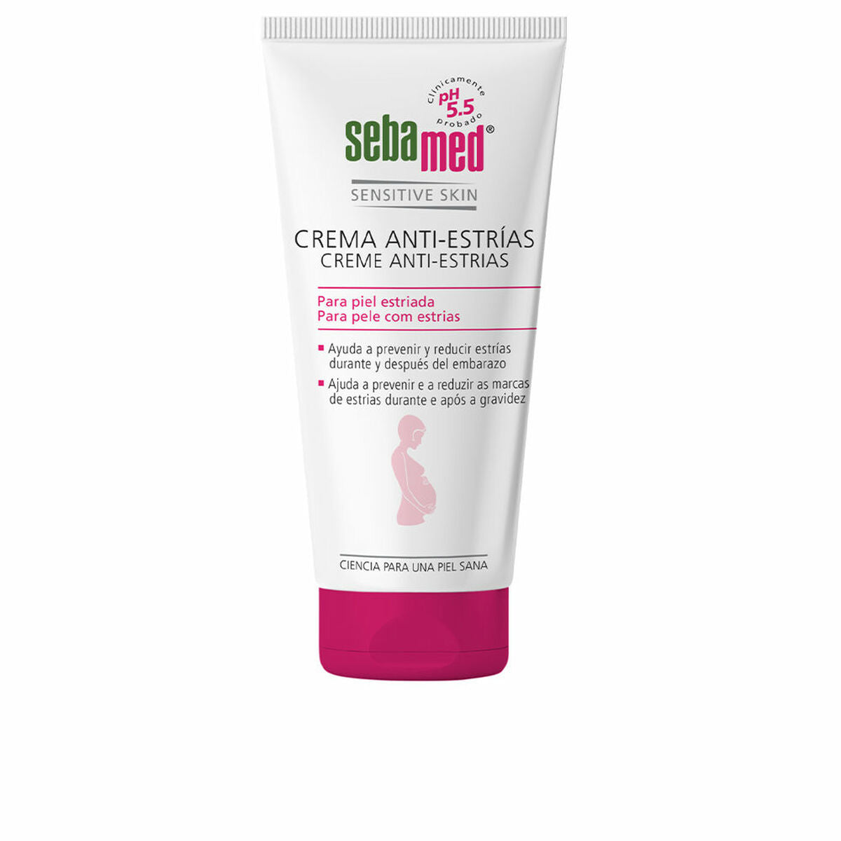 Anti-Stretch Mark Cream Sebamed Piel Sensible 200 ml til kvinder hudpleje emballage
