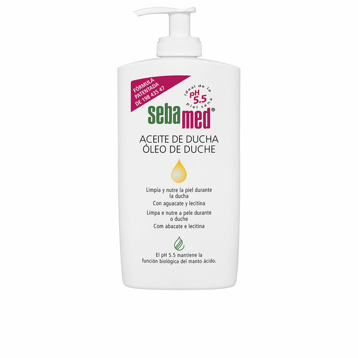 Shower Oil Sebamed 500 ml Uden Sæbe produktemballage