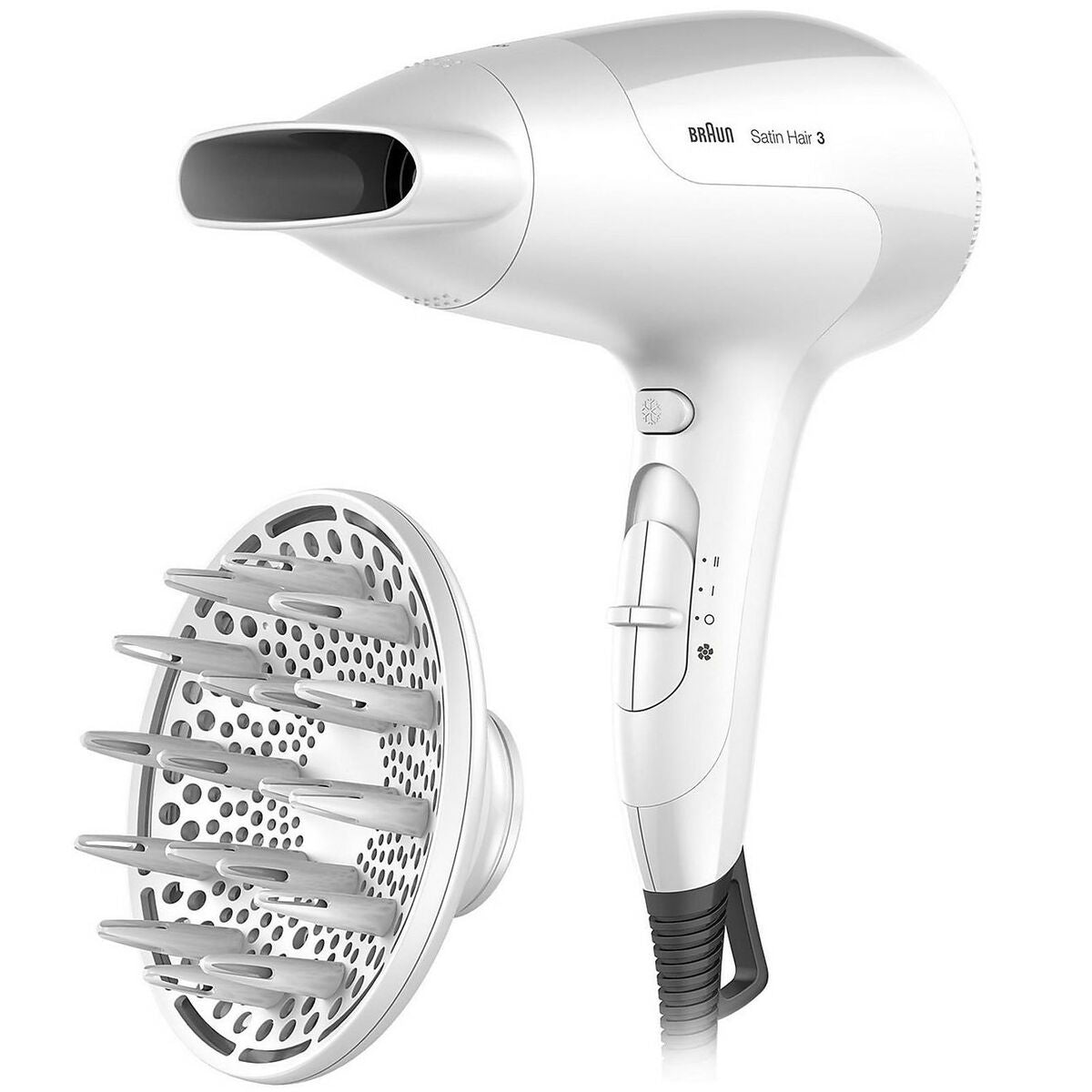 Hårtørrer Braun BRHD385E Hvid 2000 W produktemballage