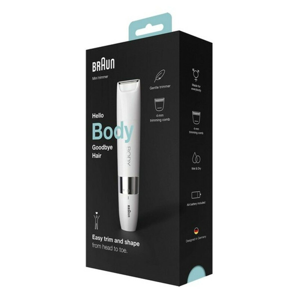 Elektrisk hårfjerner Braun White Produktemballage i rustfrit stål