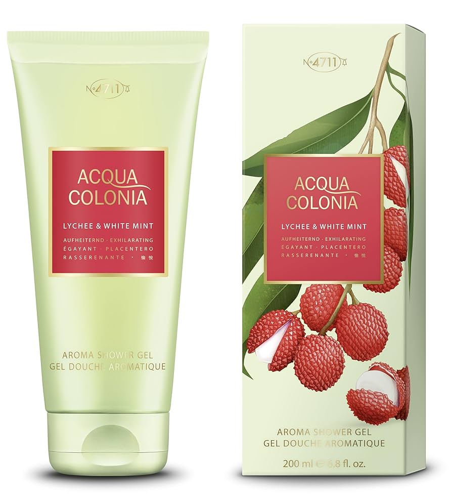 4711, Acqua Colonia, Lychee & White Mint, Moisturizing, Shower Gel, Body, All Skin Types, 200 ml