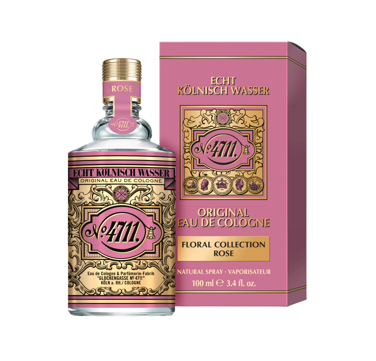 4711, Floral Collection Rose, Eau De Cologne, Unisex, 100 ml