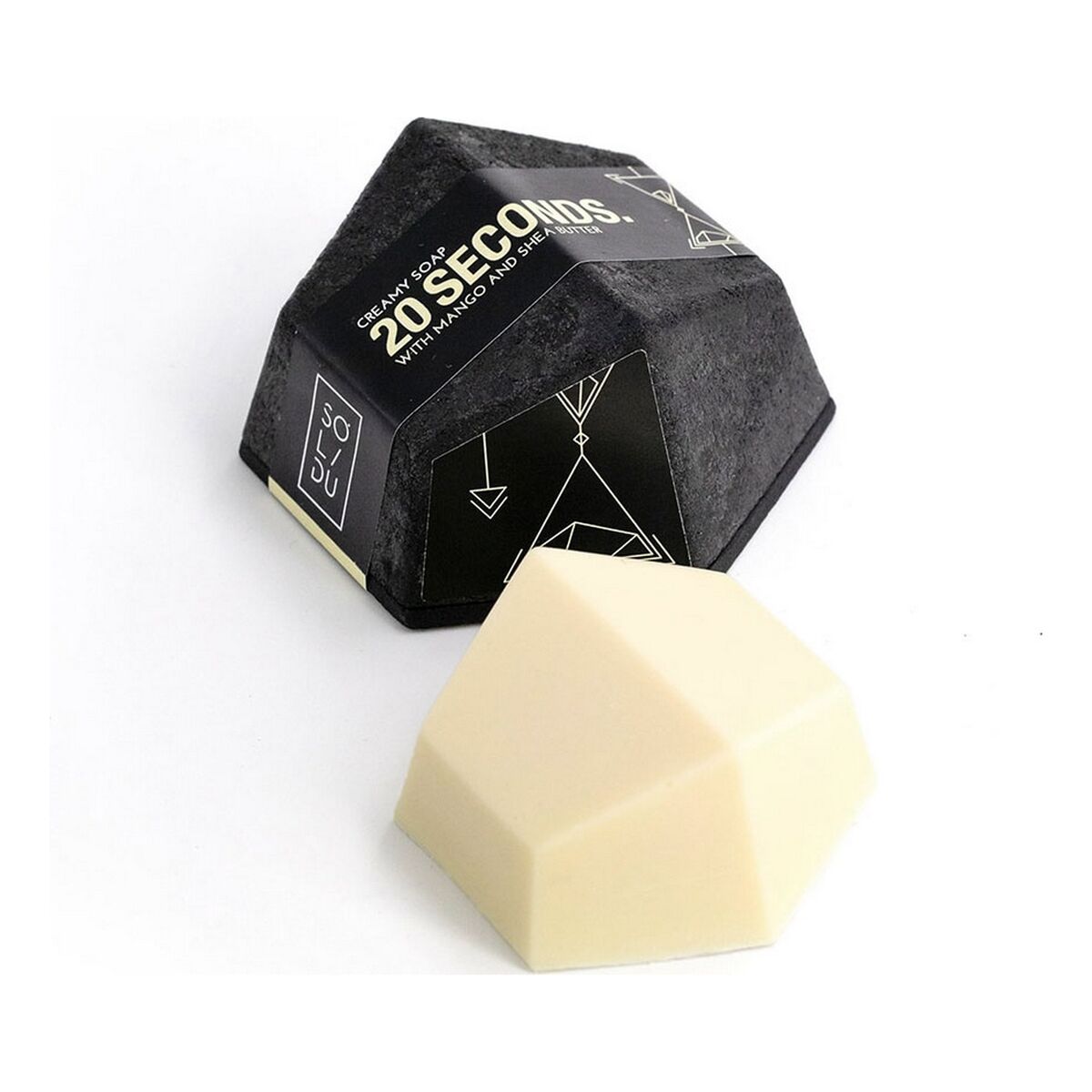 Sæbekage Solidu 55 g Hvid produktemballage