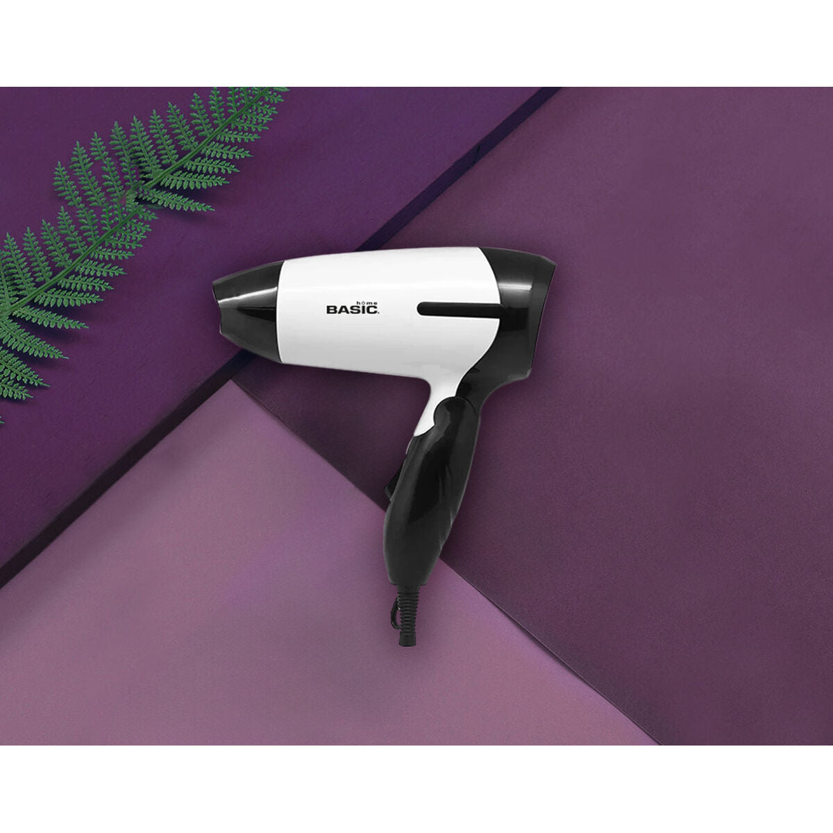 Foldbar hårtørrer Basic Home 1000 W produktemballage