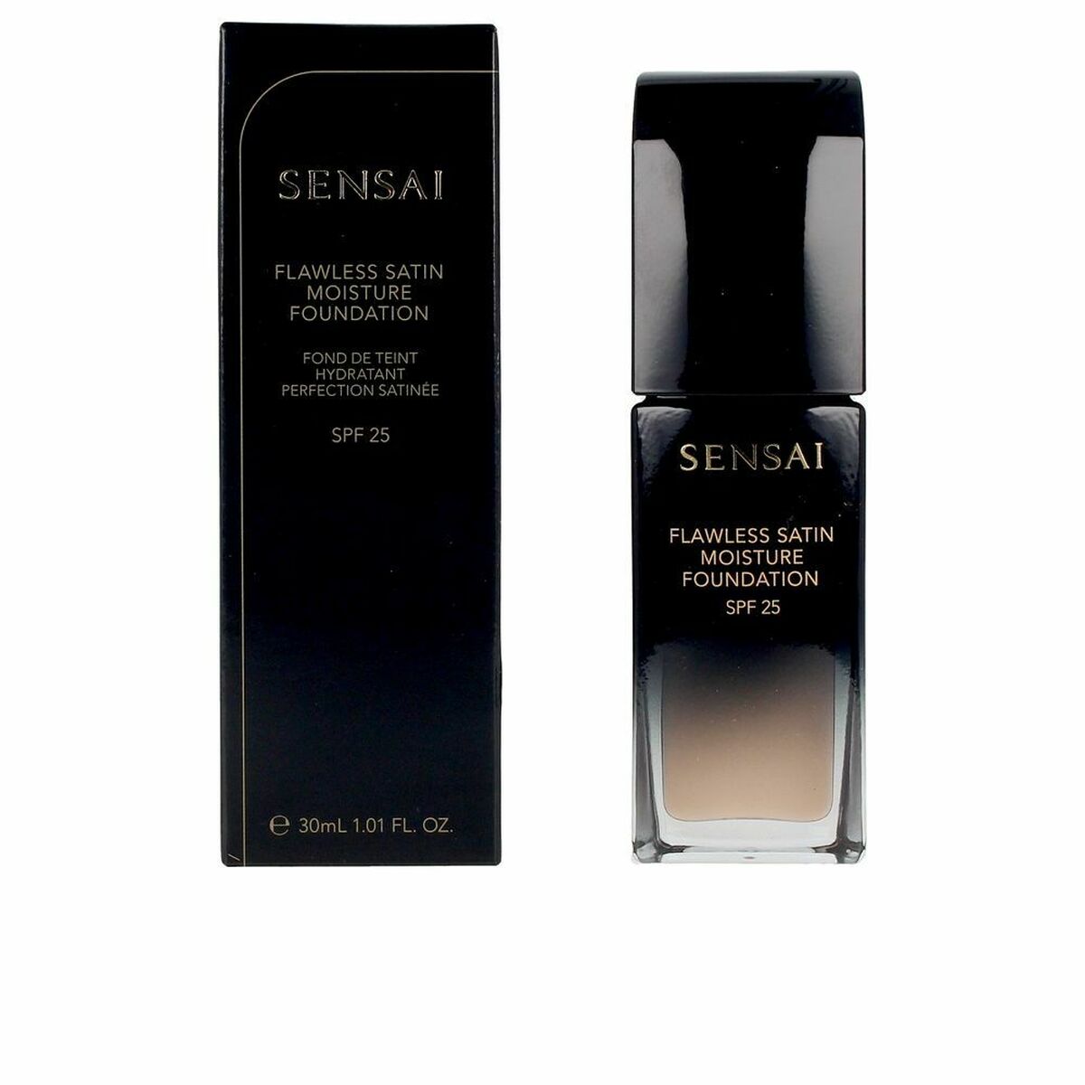 Flydende Make Up Base Kanebo Sensai Nº 202-Ochre Beig Fs202-Ochre Beige Spf 25 Spf 20 30 ml produktemballage