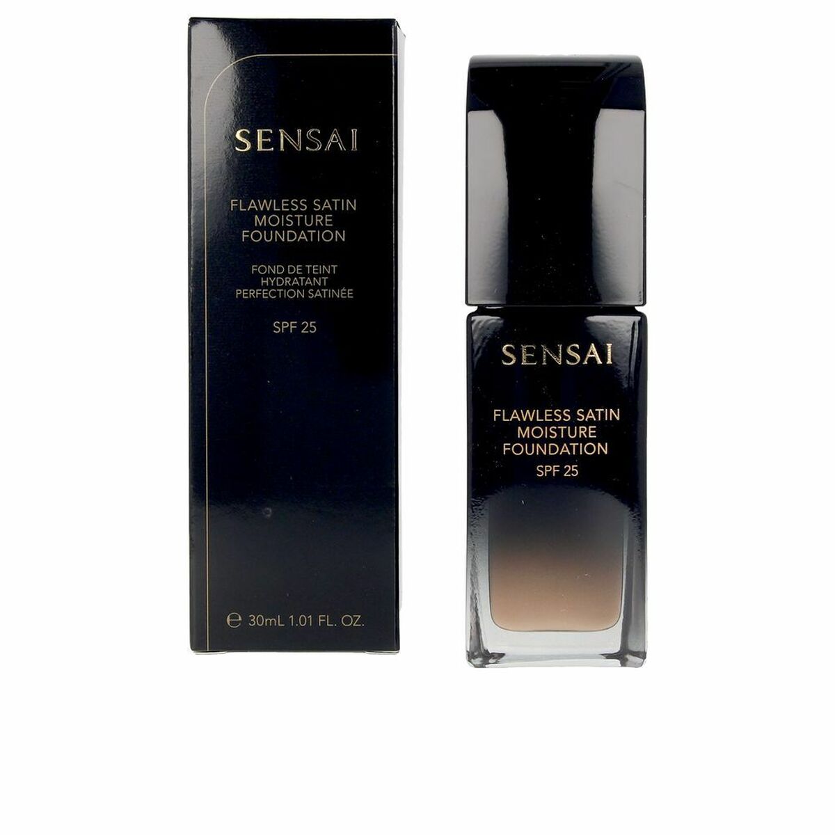 Flydende Make Up Base Kanebo Sensai 204-honning beig Nº 204-Honey Beig Fs204-Honey Beige Spf 25 Spf 20 30 ml produktemballage