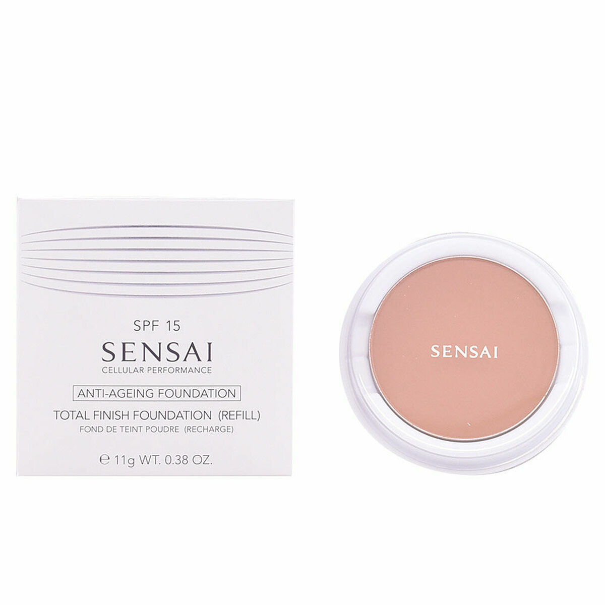 Compact Make Up Kanebo Sensai Cellular Performance Total Finish Nº 25 Tf25-Topaz Beige Spf 10 Spf 15 30 ml 11 g produkt