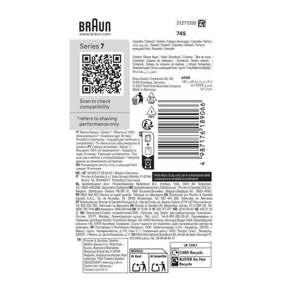 Udskiftningshoved Braun produktemballage