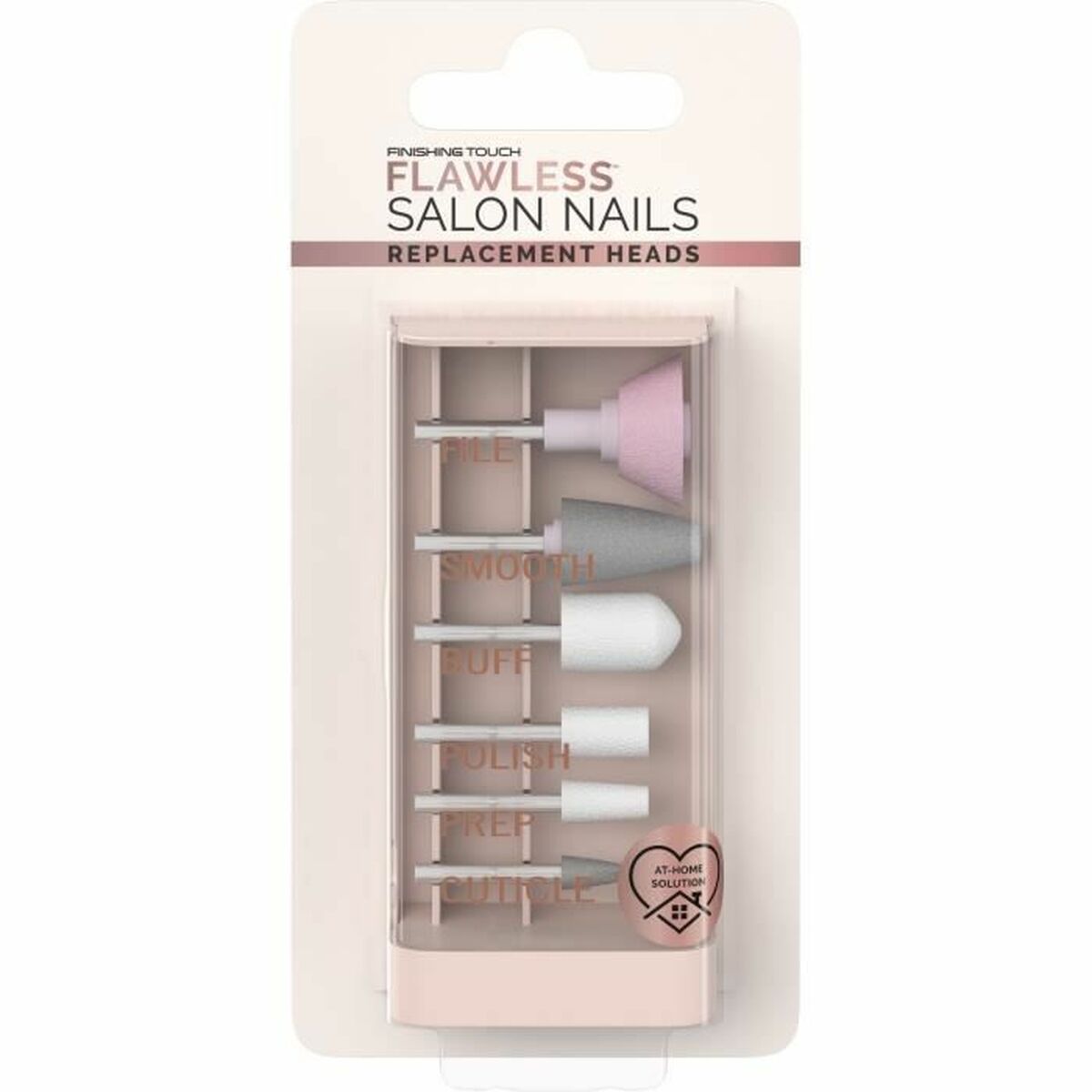 Manicure og pedicure sæt FLAWLESS Salon Nails 6 stks produktemballage