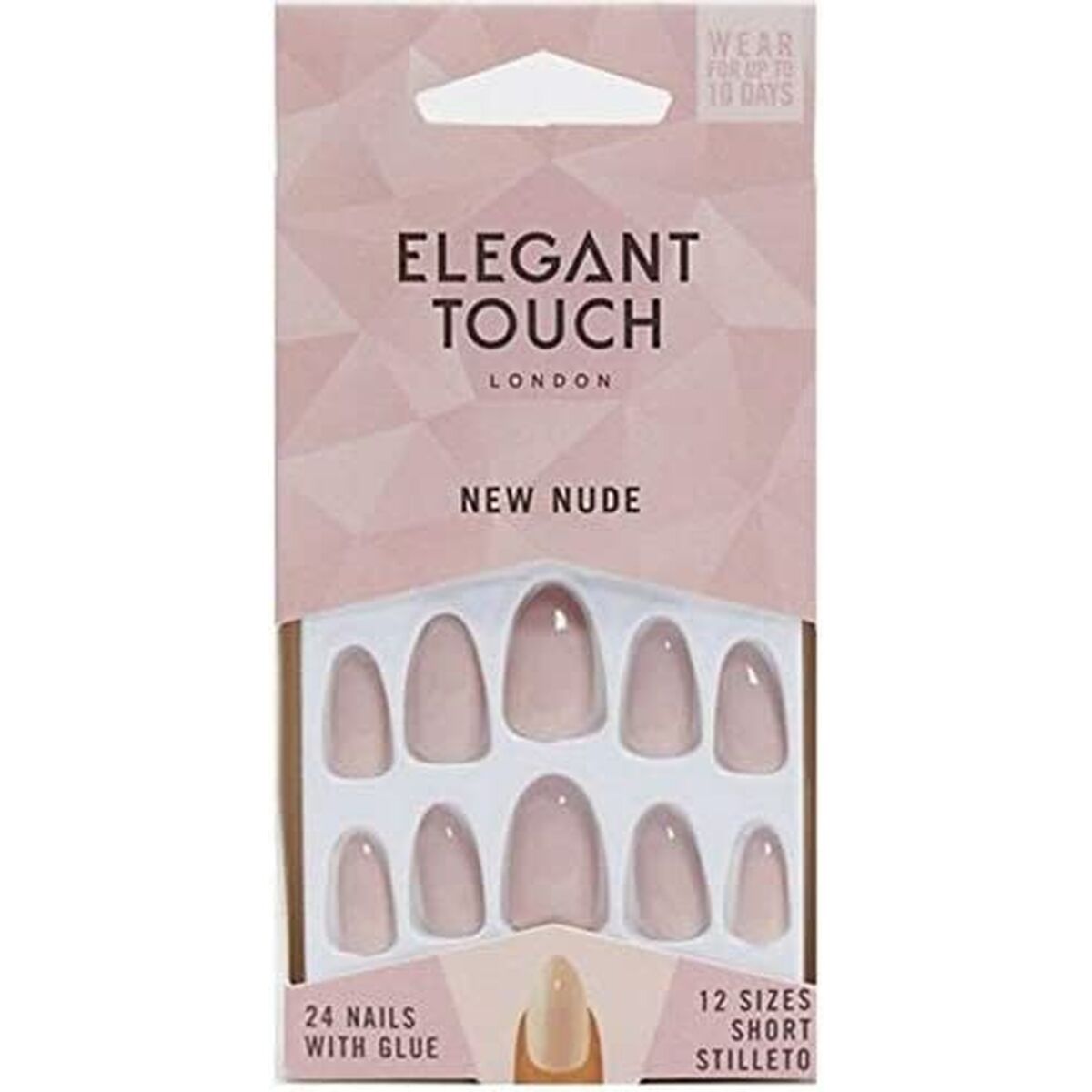 Falske negle Elegant Touch Core Color Blush ruskind (24 stk) makeup emballage