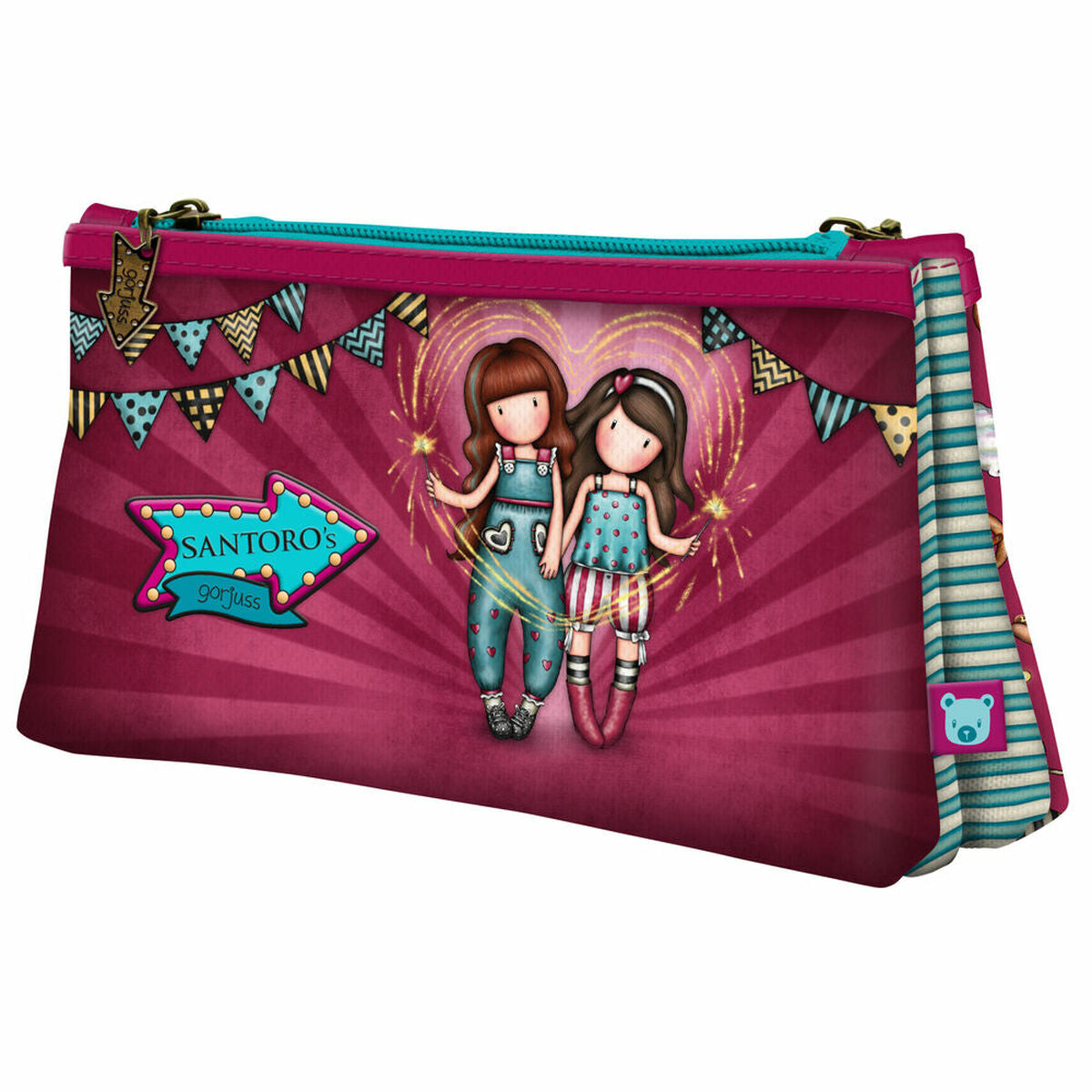 Double Carry-all Gorjuss Fireworks Maroon (21,5 x 11,5 x 5 cm) produktemballage