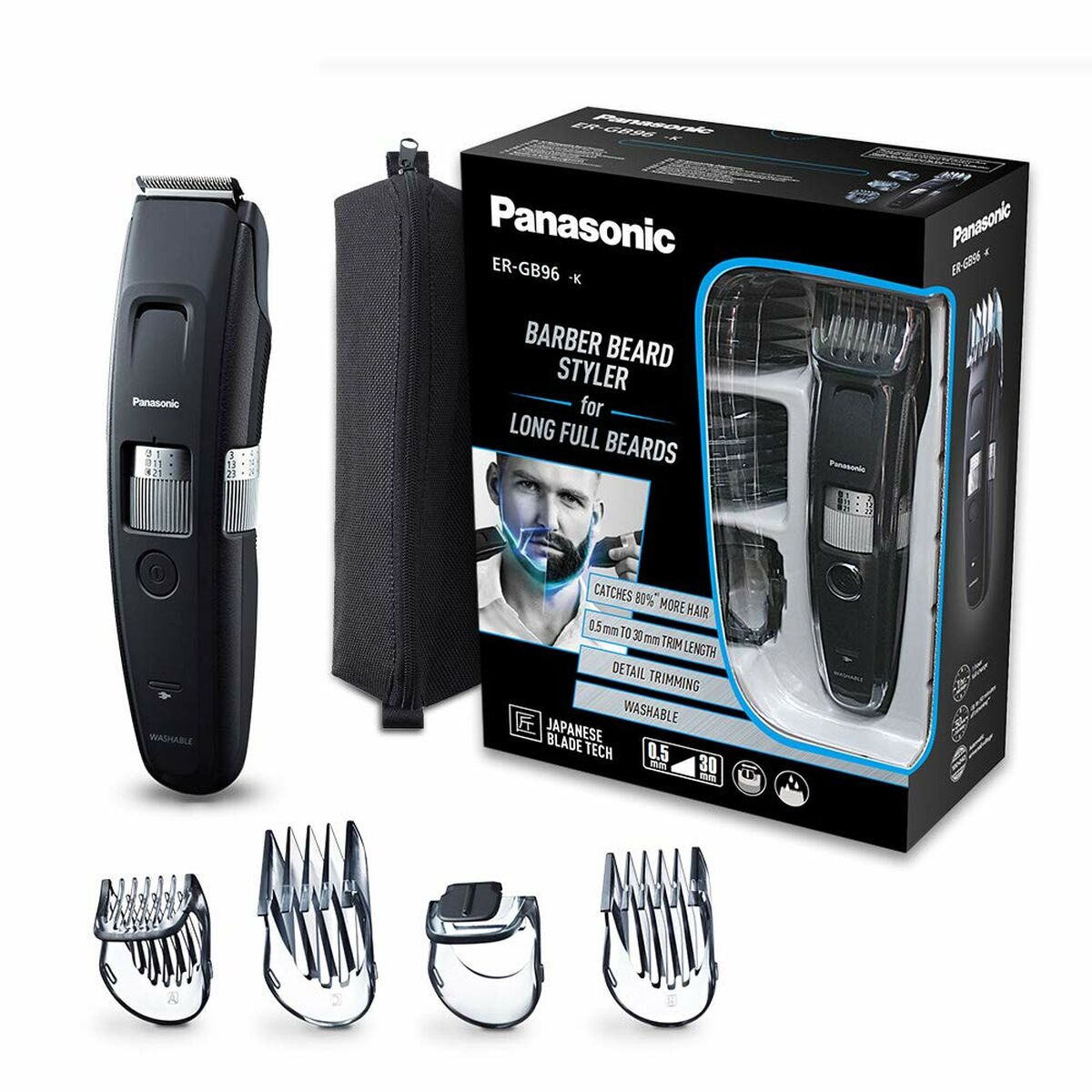 Skægtrimmer Panasonic ER-GB96-K503 produktemballage