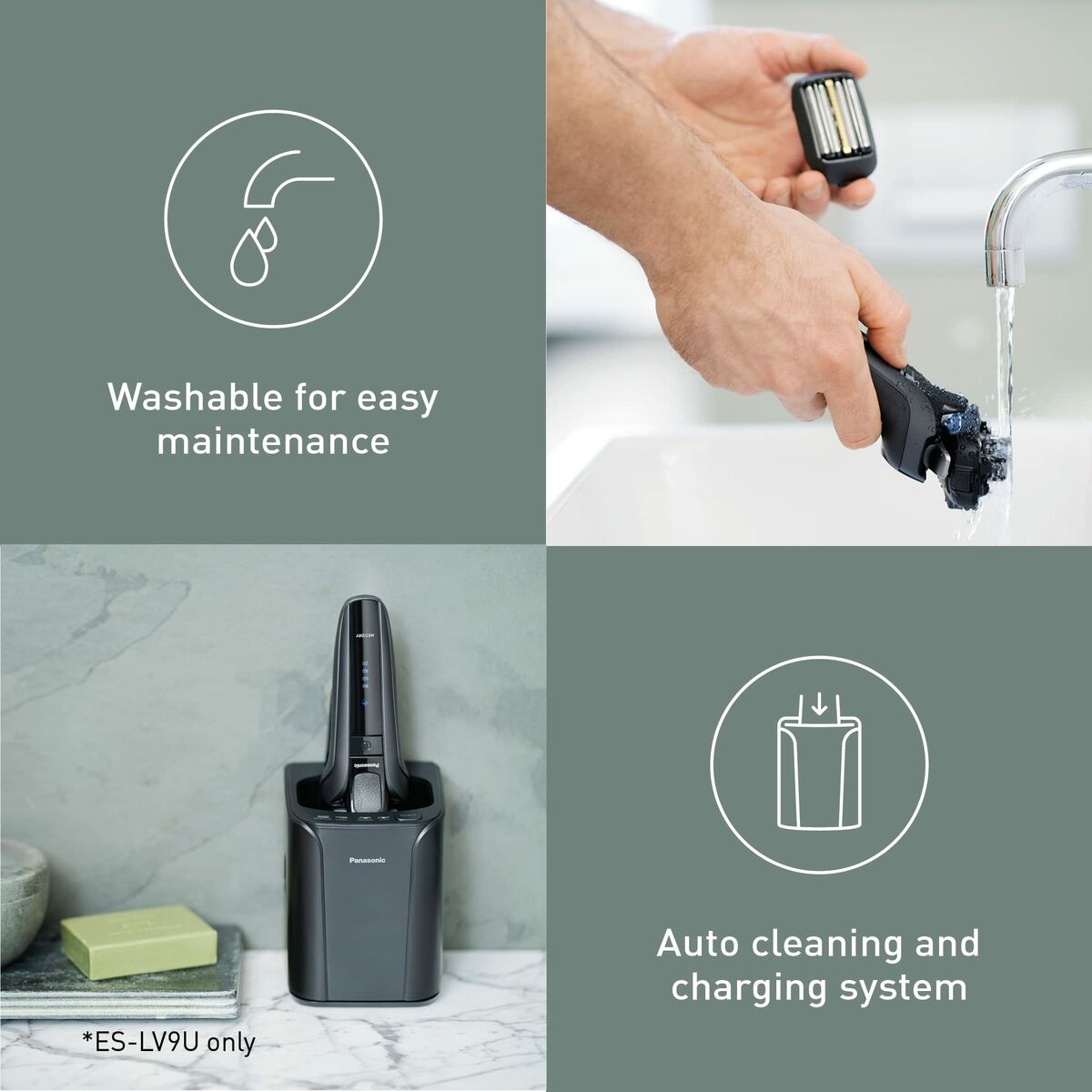 Morgenkåbe Panasonic ES-LS9A-K803 produktemballage