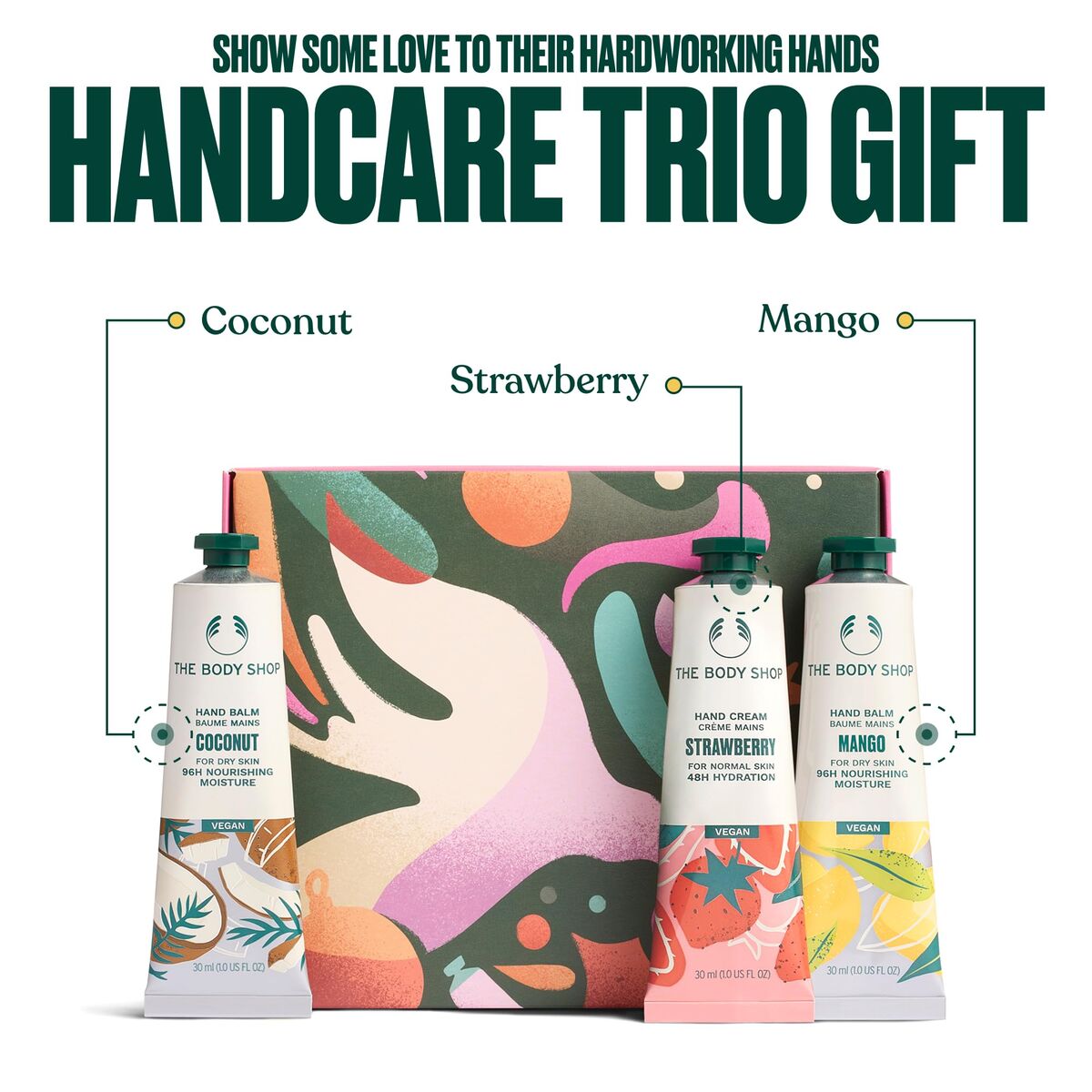Kosmetiksæt til kvinder The Body Shop TRIO til kvinders produktemballage