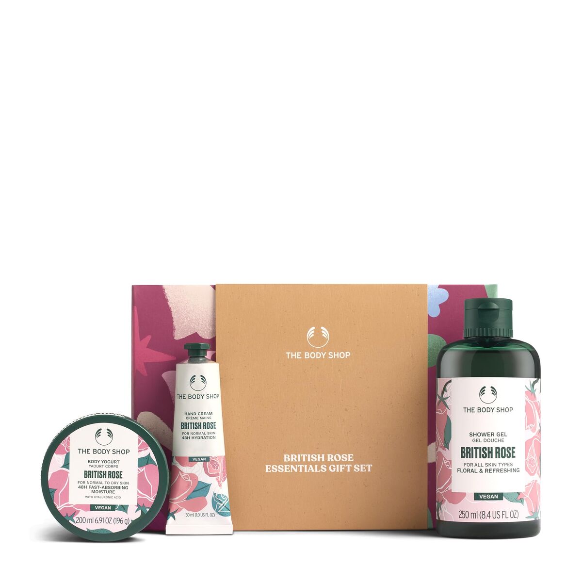 Kosmetiksæt til kvinder The Body Shop BRITISH ROSE for Women produktemballage