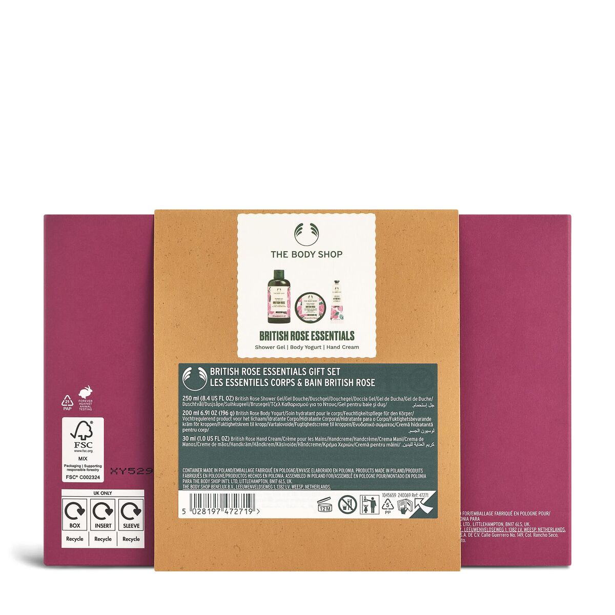 Kosmetiksæt til kvinder The Body Shop BRITISH ROSE for Women produktemballage