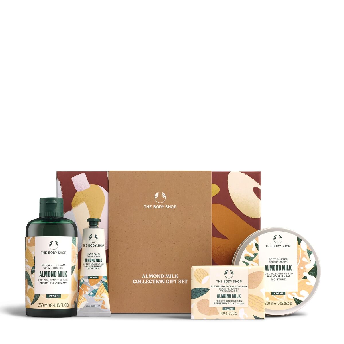 Kosmetiksæt til kvinder The Body Shop ALMOND MILK produktemballage