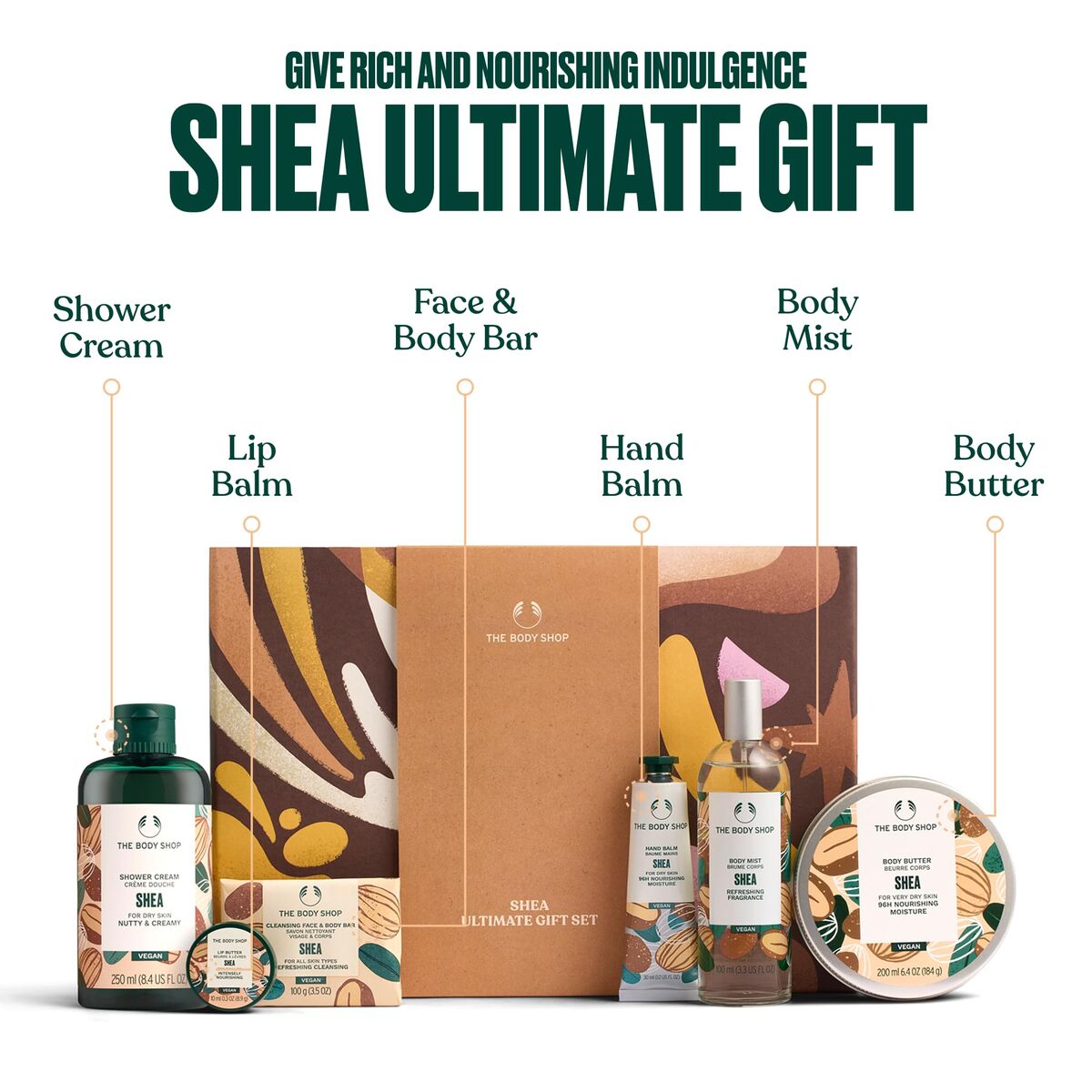Kosmetiksæt til kvinder The Body Shop SHEA til kvinders produktemballage