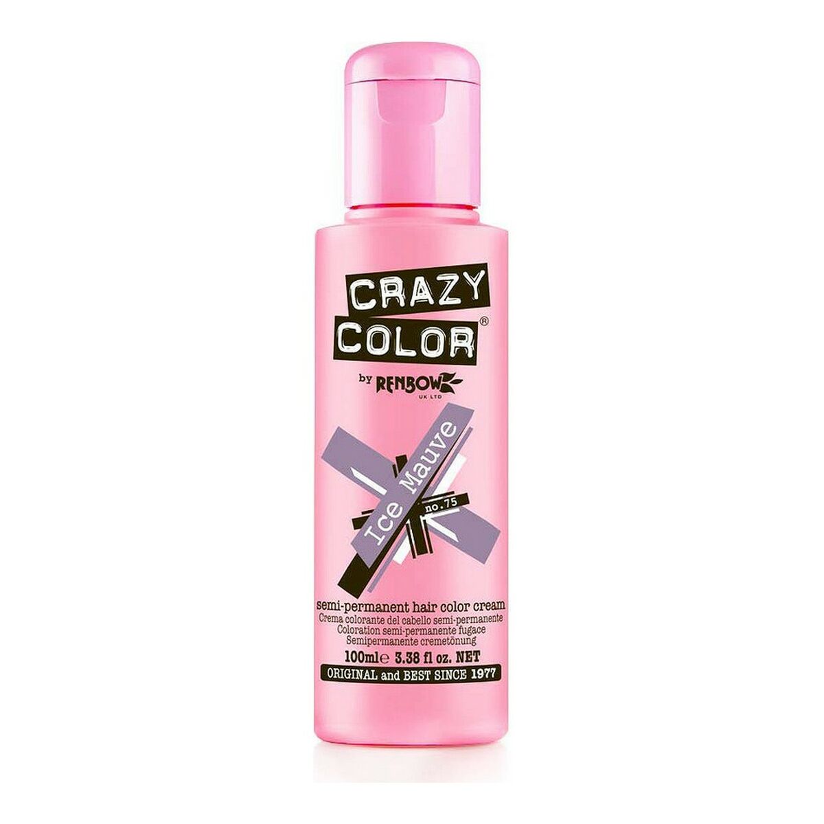 Semi-Permanent Tint Mauve Ice Crazy Color Nº 75 (100 ml) til Dame-produktemballage