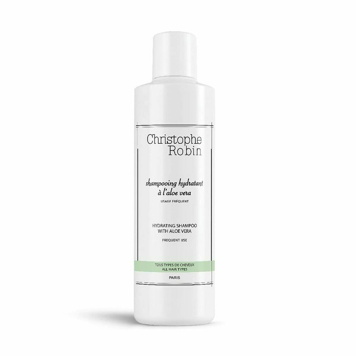 Fugtgivende shampoo Christophe Robin HYDRATING CR 250 ml Aloe Vera til kvinder shampooflaske