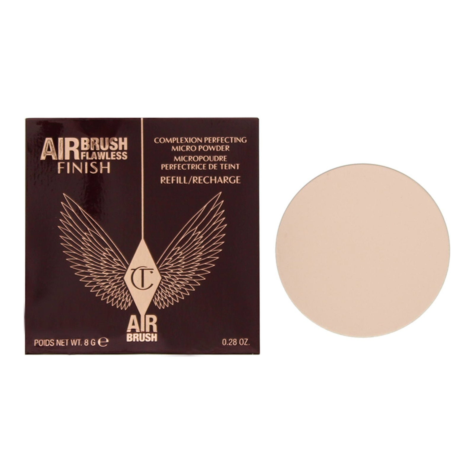 Charlotte Tilbury, Airbrush Flawless, Flawless Finish, Compact Powder, 1, Fair, Refill, 8 g