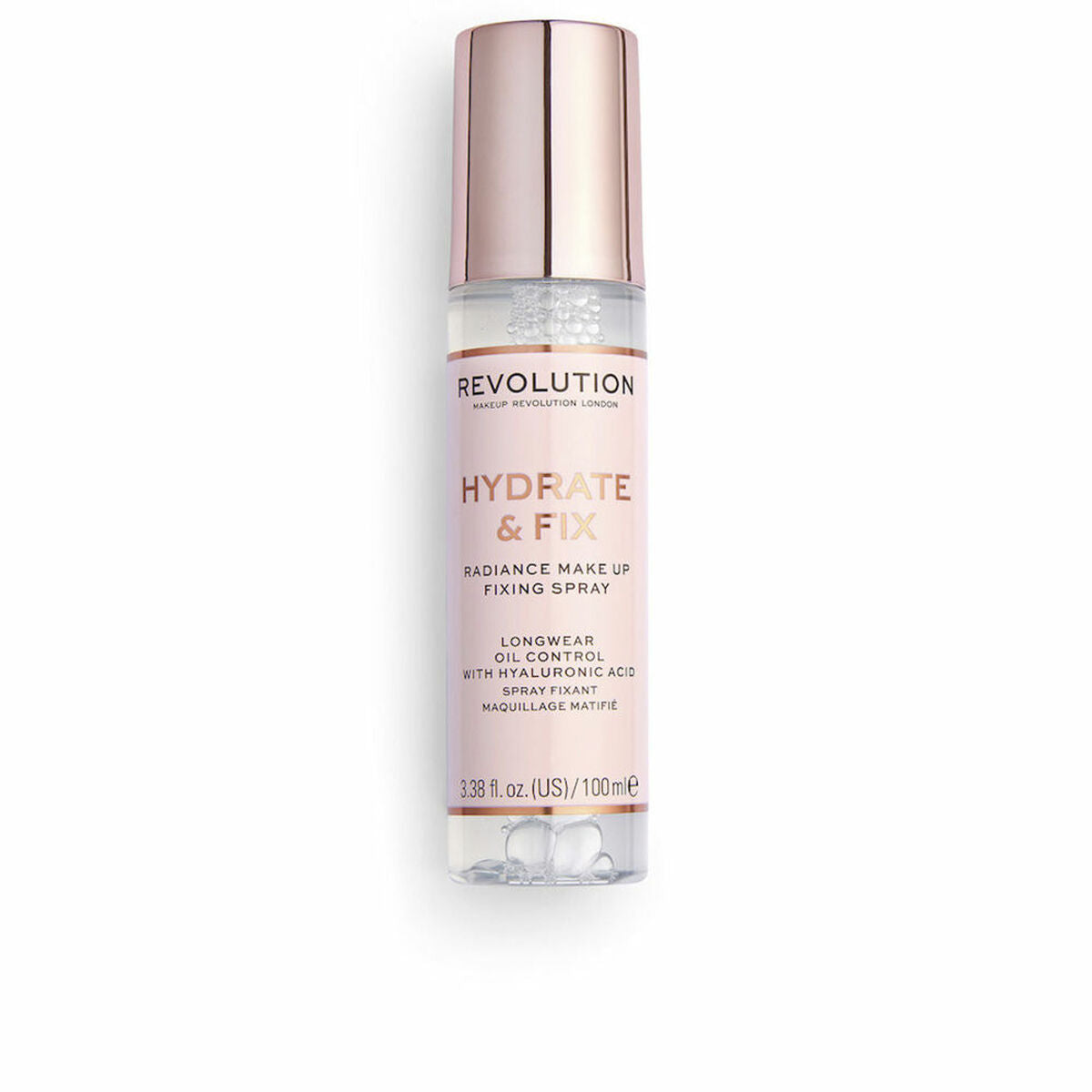 Hårspray Revolution Make Up Hydrate Fix 100 ml produktemballage
