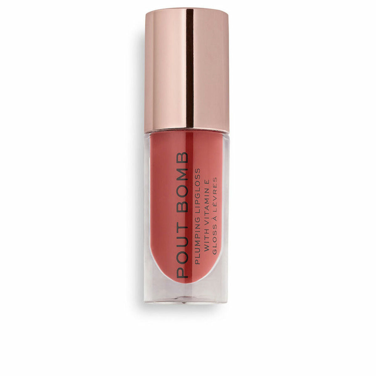 Flydende læbestift Revolution Make Up Pout Bomb Peachy 4,6 ml 4,6 ml makeup-emballage