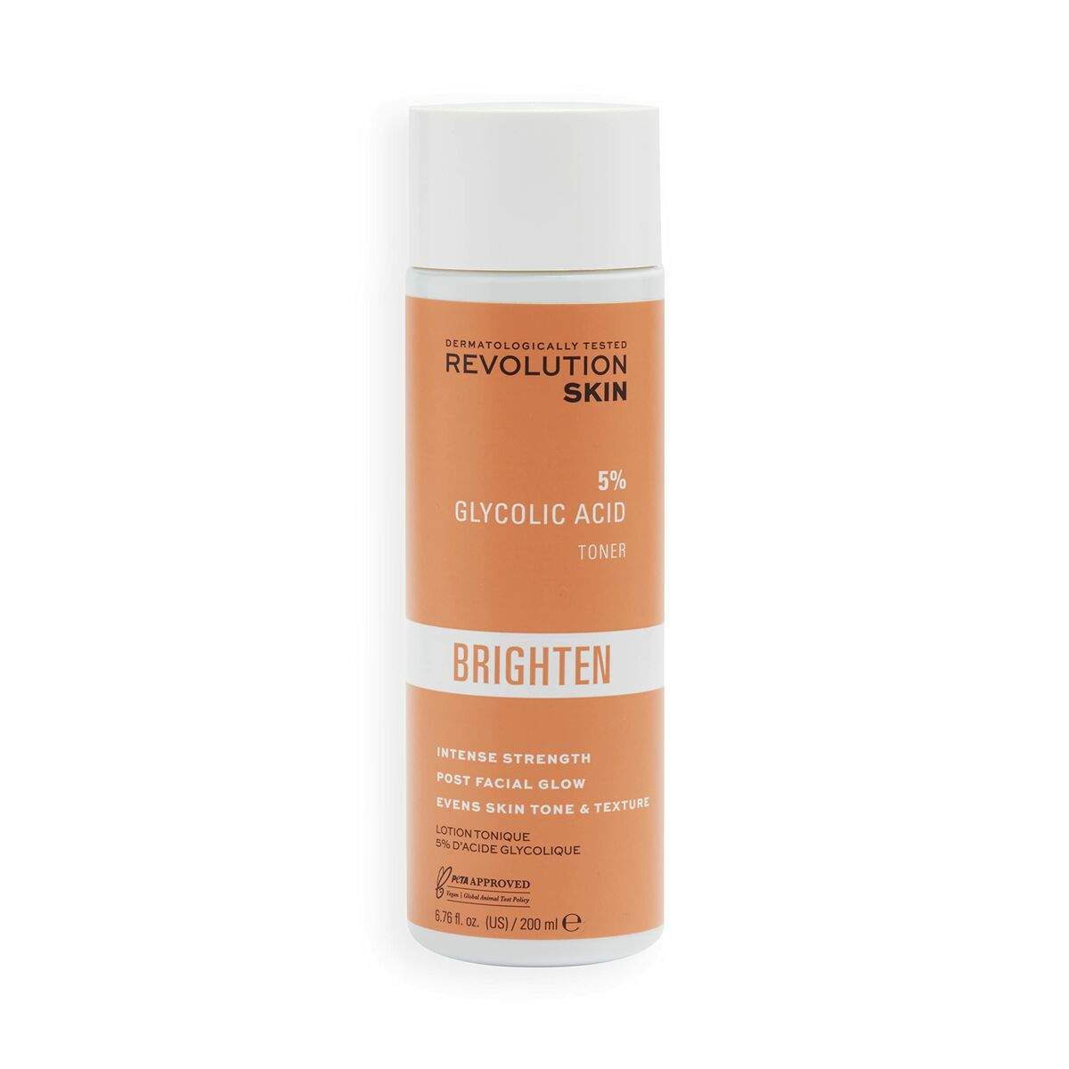 Facial Toner Revolution Skincare Glycolic Acid Tonic 200 ml hudplejeemballage