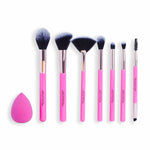 Sæt med make-up børster Revolution Make Up The Brush Rediger Pink 8 Pieces produktemballage