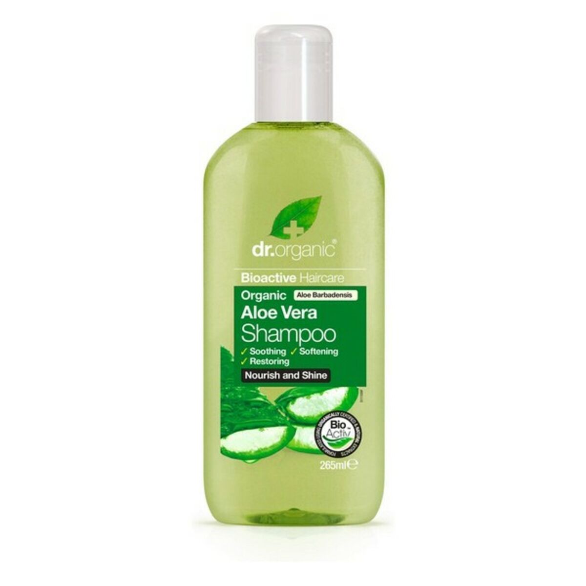 Shampoo Dr.Organic Aloe Vera Aloe Vera 265 ml til kvinder shampooflaske