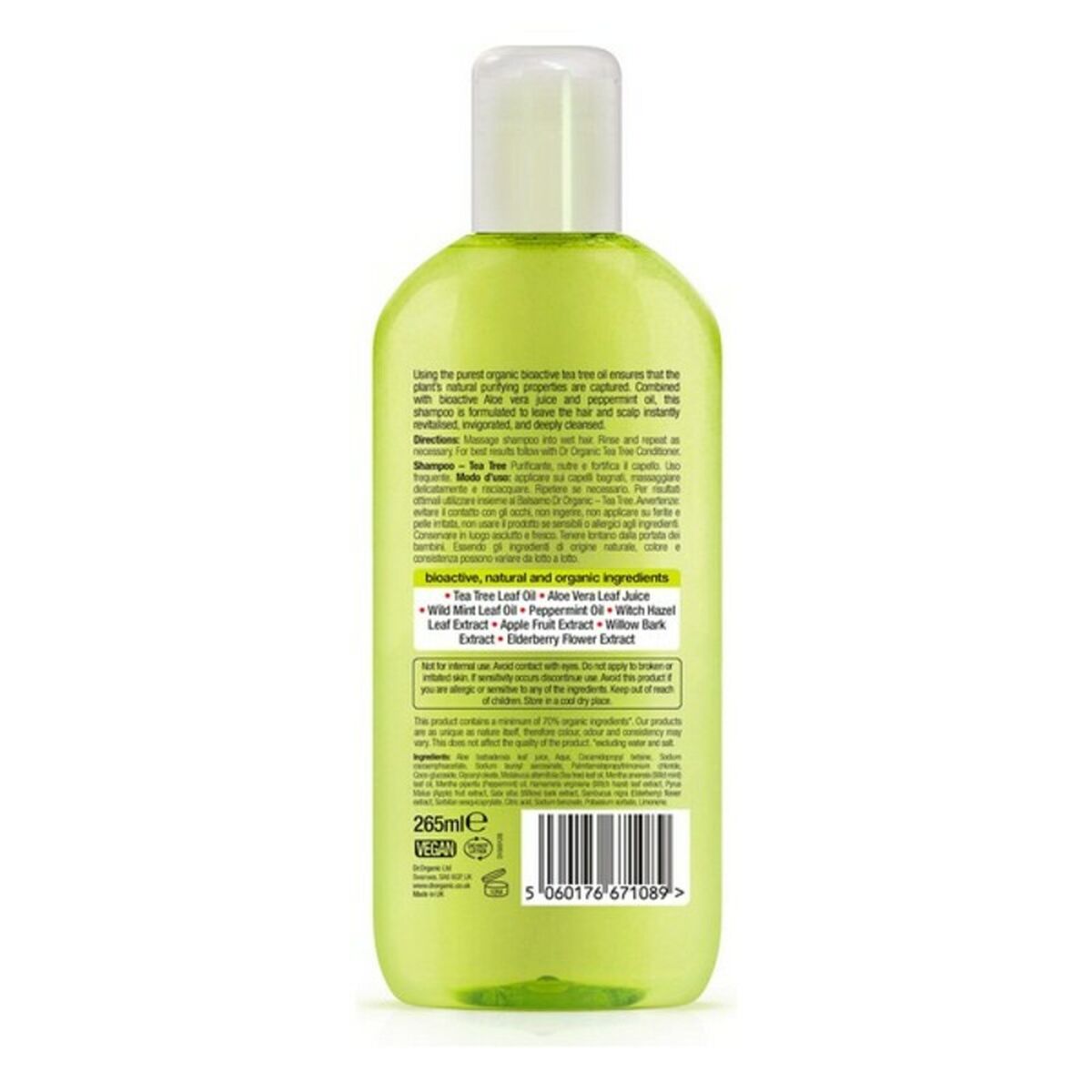 Purifying Shampoo Dr.Organic DR00150 265 ml shampooflaske
