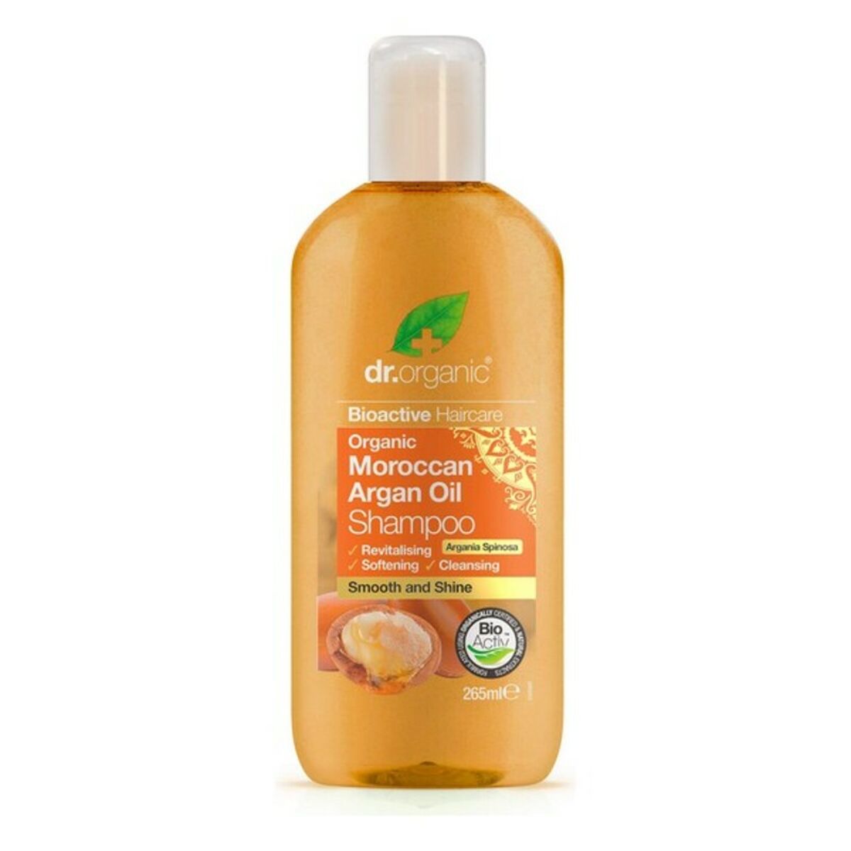 Revitaliserende Shampoo Dr.Organic Argán 265 ml shampooflaske