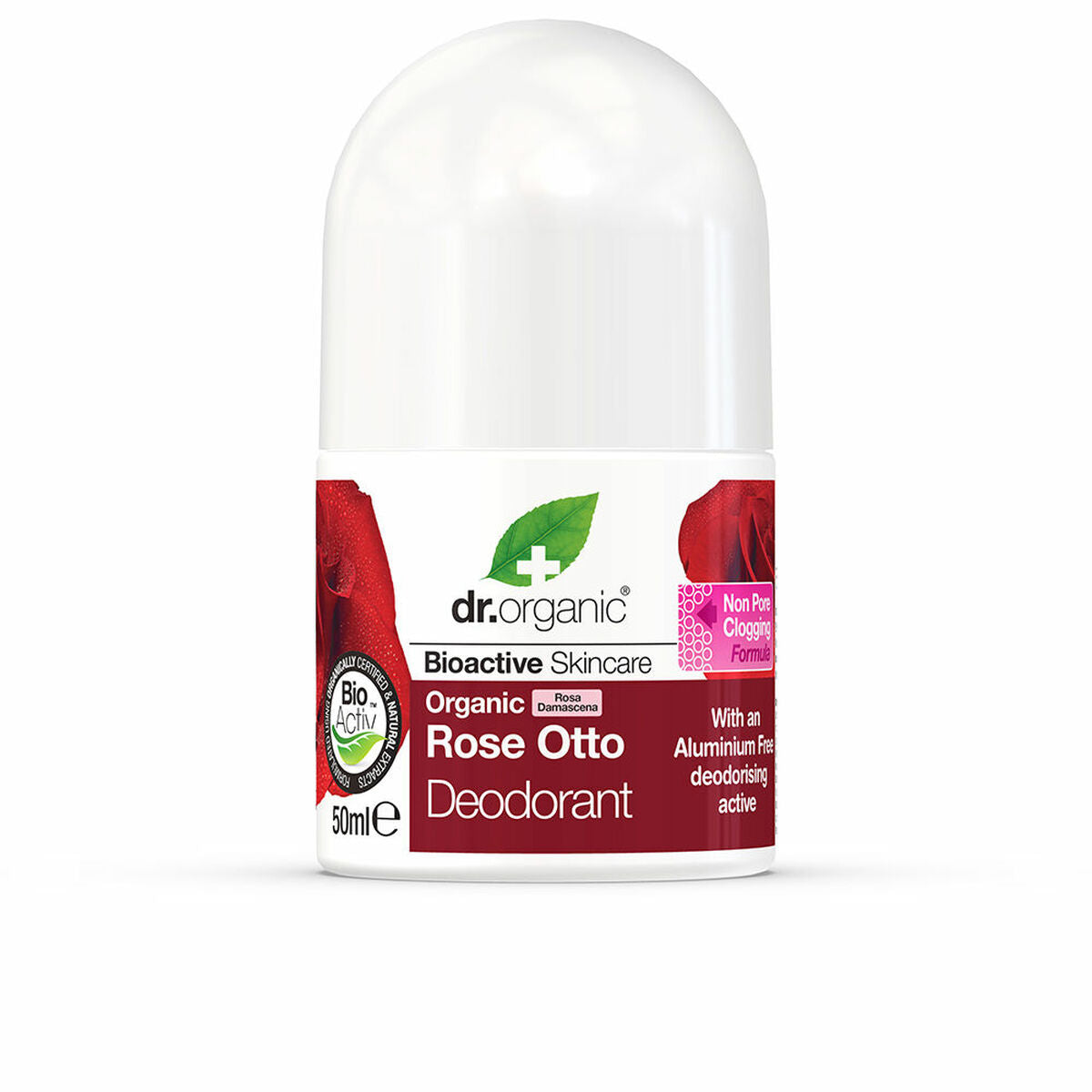 Deodorant Dr.Organic Rosa Damascena 50 ml til Damer produktemballage